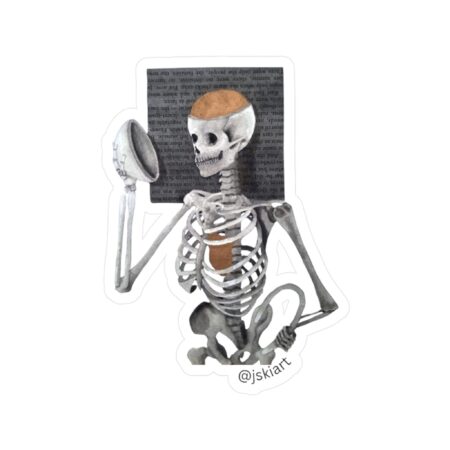 Mind Over Matter | Skeleton Vinyl Art Sticker
